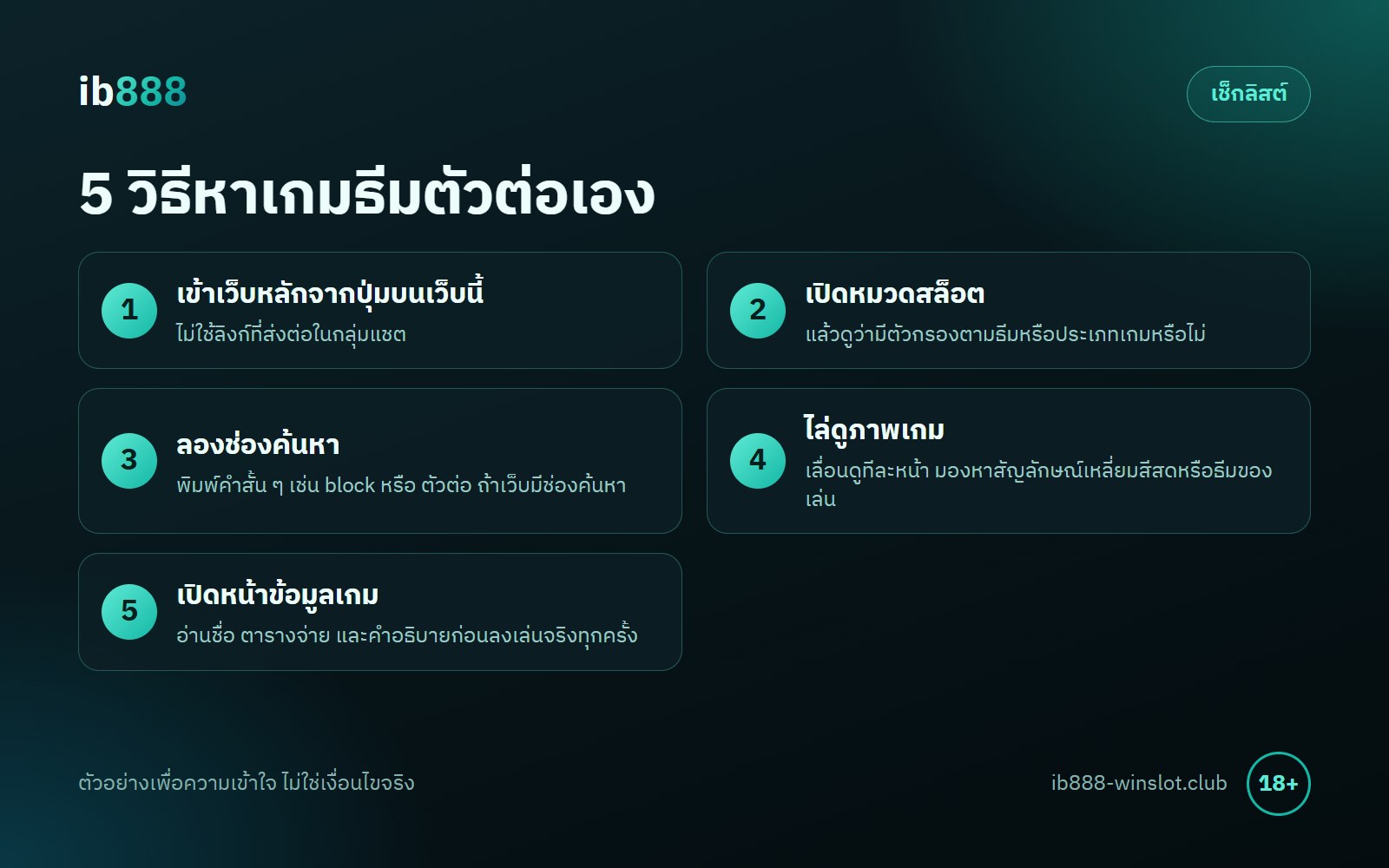 ib888 lego เช็กลิสต์ 5 ข้อ เปิดหมวดเกม ใช้ค้นหา ดูภาพเกม อ่านตารางจ่าย และตั้งงบก่อนเล่น